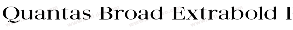 Quantas Broad Extrabold Regular字体转换